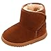 Bottes d’Hiver bébé Enfant Coton Style Botte Neige Chaude (21, Brun)