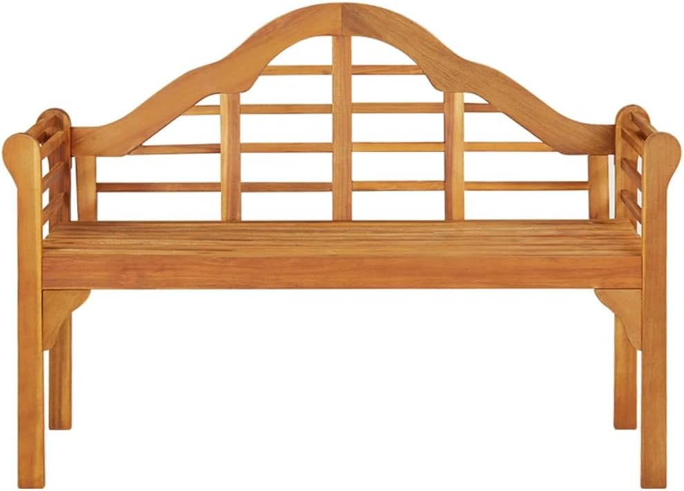 Garden Bench Brown Solid Acacia Wood Medium Ergonomic,Rustic Acacia Wood Garden Bench for Outdoor & Indoor Use Patio Furniture