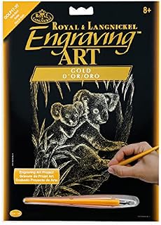 Royal & Langnickel Gold Engraving Art A4 Size Koala Bears Designed Painting Set