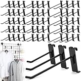 60 Pcs Gridwall Hooks, 4/6/8 Inch Grid Wall Hook Display for Gridwall Panel, 20 Lbs Load Heavy Duty Hooks for...