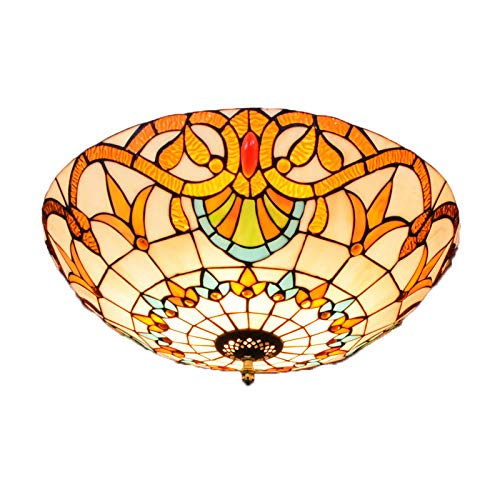Plafonnier baroque d'exception de 50 cm avec finitions vintage et détails ciselés