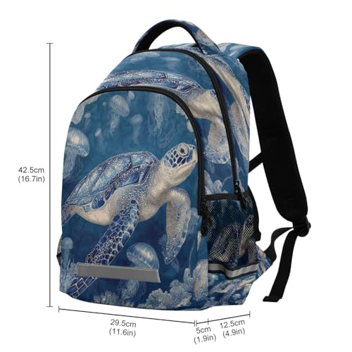 Dussdil Sea Turtle (3) Kids Backpack School Backpacks for Boys Girls, 16 Inch Casual Book Bag Daypack Back Pack Double Zipper Travel Bags3