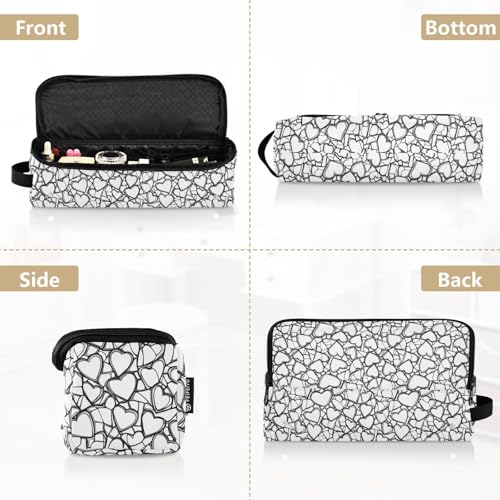 Bolsa de viaje para herramientas de cabello Abstract Chaotic Marble, tapete resistente al calor para planchas, rizadores y cuidado capilar, organizador portátil miniatura 5