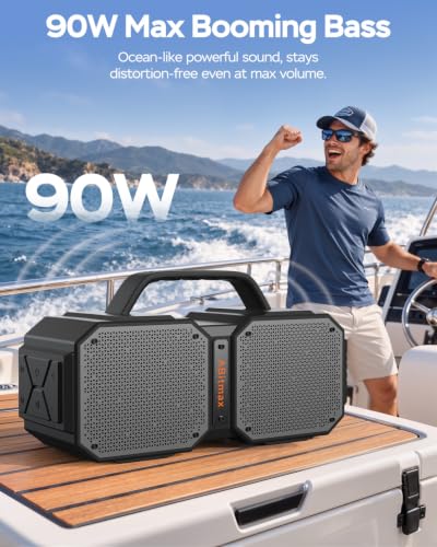 Bluetooth Speaker, Outdoor Portable Wireless Speaker 90W Peak, 35H Coupon - image 2