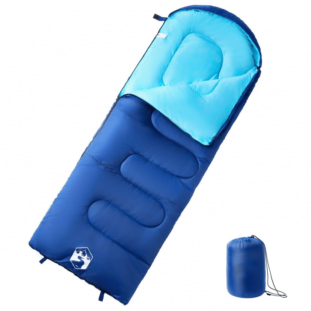 Saco de dormir para adultos camping con capucha, 220 x, 3-4 estaciones, capa exterior de poliéster, relleno de polipropileno, saco de dormir ligero para exteriores con bolsa de compresión