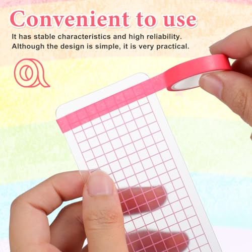 Image of Housoutil Washi Tape Boards 40Pcs Plastic Sample Cards Organizer Portable Tape Storage for Scrapbooking Journaling Office School Home Use