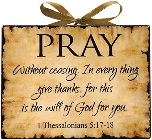 Manual Woodworkers & Weavers Inspirational Christian Plaques, Pray, Set of 3