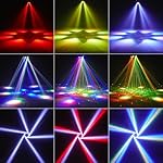 Moving Head DJ Lights, Olaalite 150W LED Stage Light 4-in-1 RGBW with 6 Arms Beam, Bee-Eyes Effect, Red Green Starry, White & Amber Strobe, Perfect DJ Stage Lighting for Party Disco Club Wedding Bar - Image 2