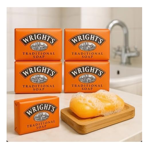 Wright's - Jabón tradicional de alquitrán de carbón, (125 g), paquete de 4 jaboneras de bambú natural (juego de 2)