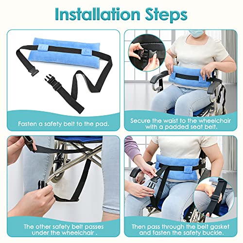 Wheelchair Seat Belt Safety Straps Elderly Wheelchair Chest Harness Adult Medical Hospital Restraints Chair Seat Belt To Prevent Sliding For Patients, Seniors (2 In 1 - Blue) #TOP5