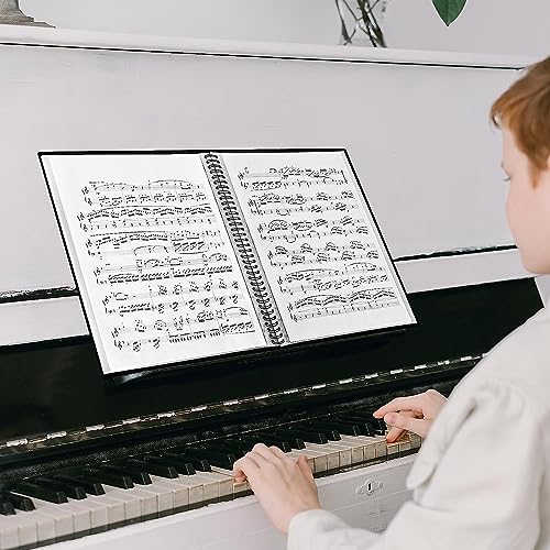 60 Pocket Presentation Book with Clear Sheet Protectors, A4 Portfolio Folder Binder Display 120 Pages Bound Thickened Sheet Protectors Binder for Children Artwork Sheet Music Diamo image 3