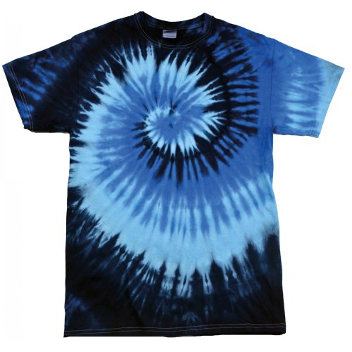 Colortone Womens/Ladies Rainbow Tie-Dye Short Sleeve Heavyweight T-Shirt (M) (Blue Ocean)