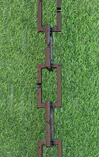 Rain chain rectangle noire 2,5 m KAM Home : kit d'installation complet anti-débordement - 6