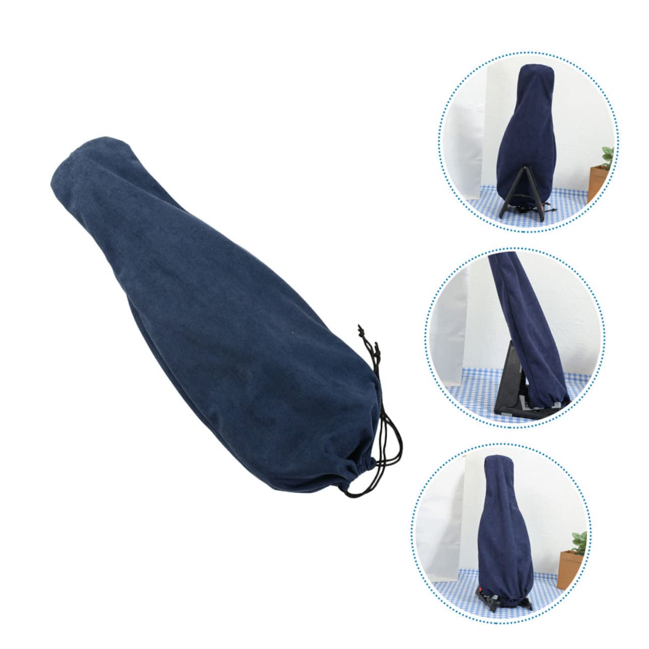Yardwe Beginner Violin Suede Instrument Bag Full-size Violin Cover Cloth Blue Storage Bag