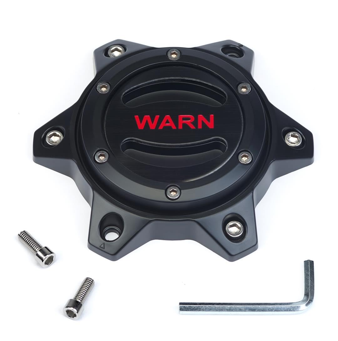 Cache-moyeu central de roue Warn 104483 noir jantes 6 trous de SUV - 4