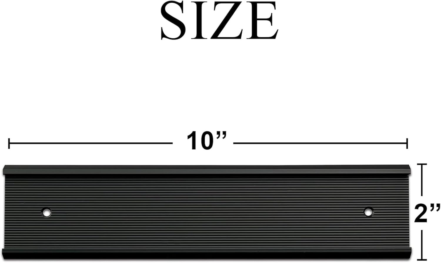10 Pack 2” x 10” Aluminum Name Plate Holders for Door or Wall, Office Wall Mount Name Plate Holder with Textured Design and Double Sided Tape, for Office, Business, Meeting Room (Black) - Image 4
