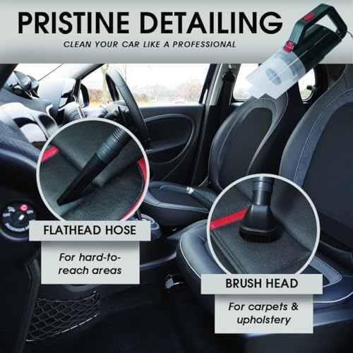 Image of Car Vacuum Cleaner 2 in 1 - Portable and Corded Handheld High Power Vacuum Cleaner for Car for Wet and Dry CarCleaning CarAccessories 2 in 1 DC 12V, 120W 5.5 KPA with HEPA Filter(Green)