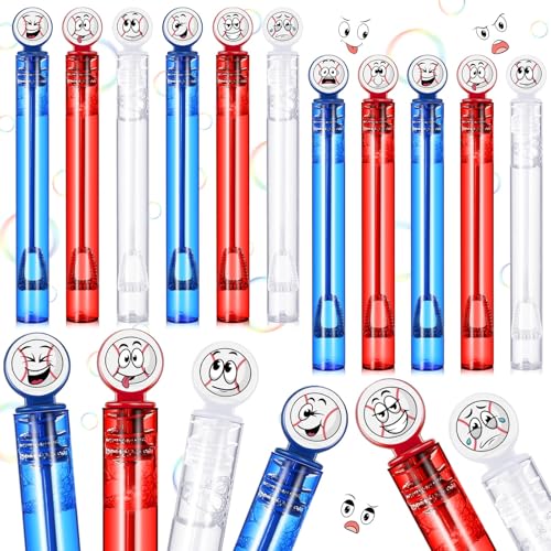 Hollowfly 24 Pcs Baseball Bubble Wands Party Favors for Kids Birthday