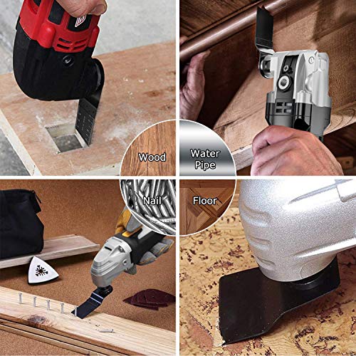 Ginorgee Oscillerende Tool Accessoires - 108 Stks Metalen Hout Oscillerende Multitool Zaagbladen, Quick Release, Fit… - Image 6