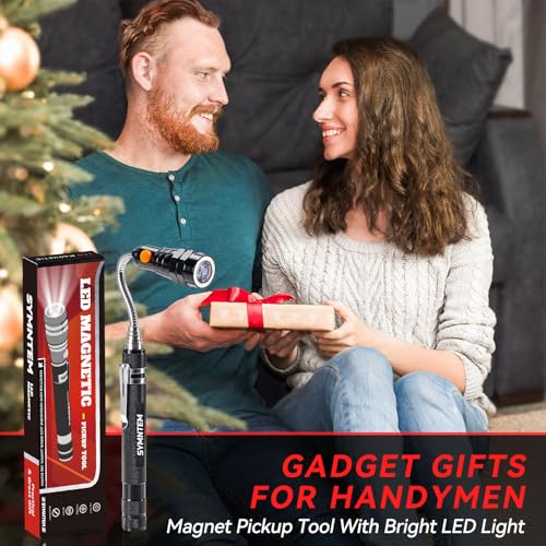Gifts for Dad, Magnetic Pickup Tool, Telescoping Magnet Pickup Tool with 3 LED Flashlight, Christmas Gifts Stocking Stuffers for Men, Cool Gadget Gifts for Men, Black - Image 7