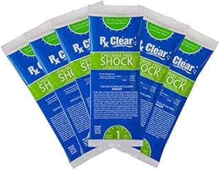 Rx Clear Chlorine-Free Swimming Pool Shock | Eliminate The Harsh Chemicals | Non-Irritating Formula | 43% Potassium Monopersulfate | One Pound Bags | 6 Pack