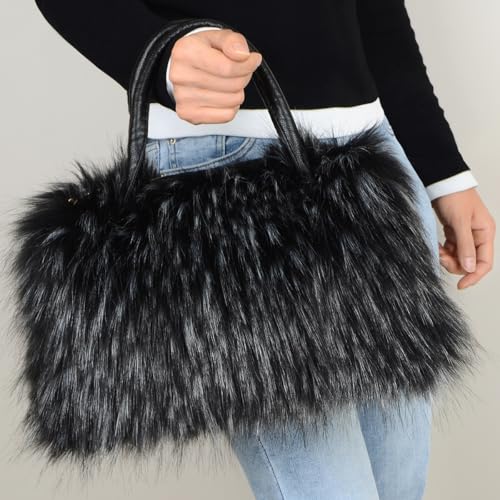 Bolso Tote Peludo para Mujer miniatura 3