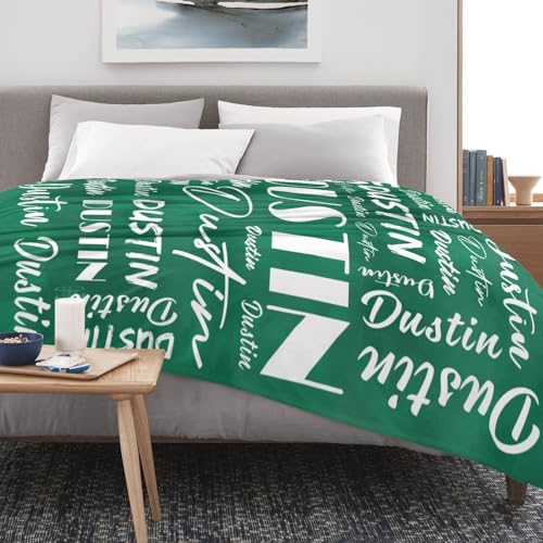 Name Blanket Personalized Name Blanket Customized Blanket with Name Text for Adult Kid Birthday Christmas Mothers Fathers Valentines Day Gift
