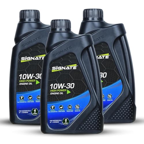 Signate 10W30 4T Scooter Engine Oil 3L | Maximum Engine Protection & Power Formula For High Performance (Pack of 3)