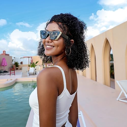 FEISEDY Retro Sunglasses for Women Men Vintage Cat Eye Fashion Metal Square 70s Frame Classic UV Protection Sun Glasses B29663