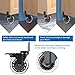 Hirate 3 inch L-Shaped Plate Casters Upgraded Version to Prevent Fluff, 4 Pack Side Mount Lockable Furniture Caster Wheels Mute Rolling for Table, Cabinet