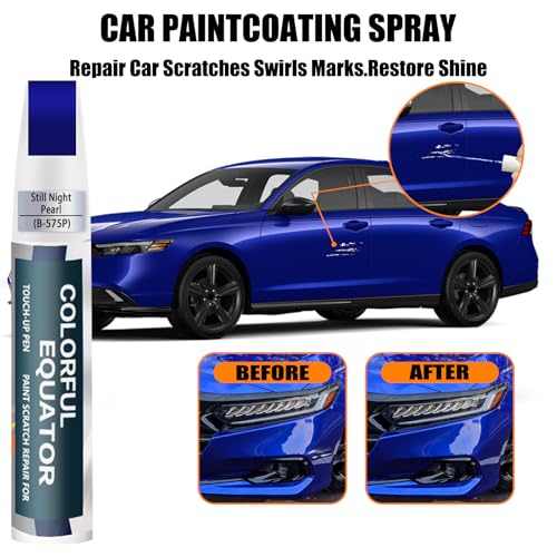Image of Still Night Pearl(B-575P) Touch Up Paint Compatible with Honda, Car Paint Pen Scratch Repair Two-In-One Touch Up Paint, Premium Car Scratch Remover for Deep Scratches