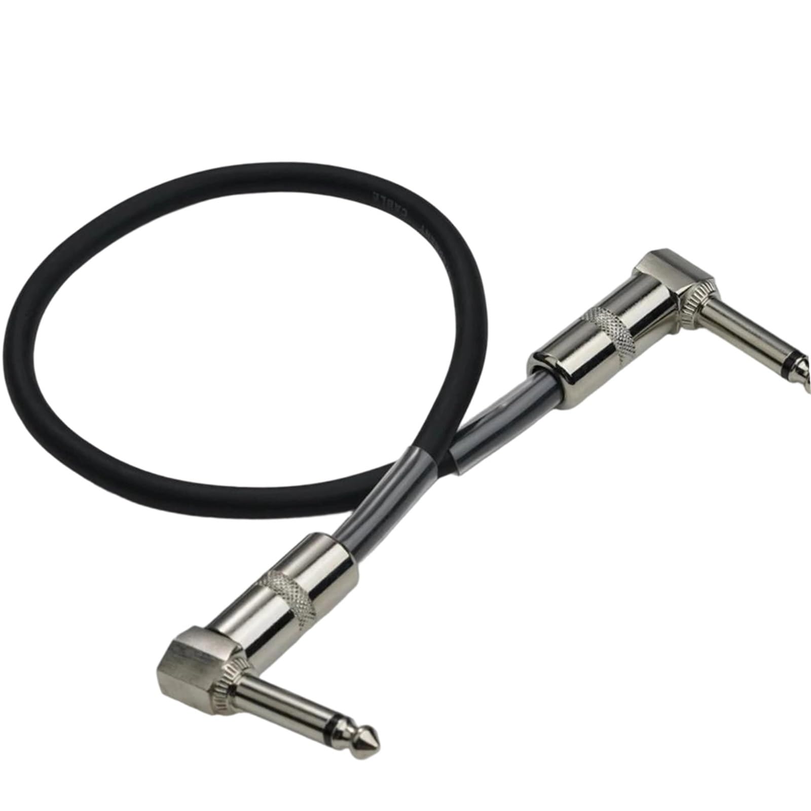 Cable De Audio Para Guitarra Cables Paquete De 6 Cables Instrumentos Protección PVC Conductivos Bajo Ruido En Ángulo Recto 1/4 Pulgadas Duraderos