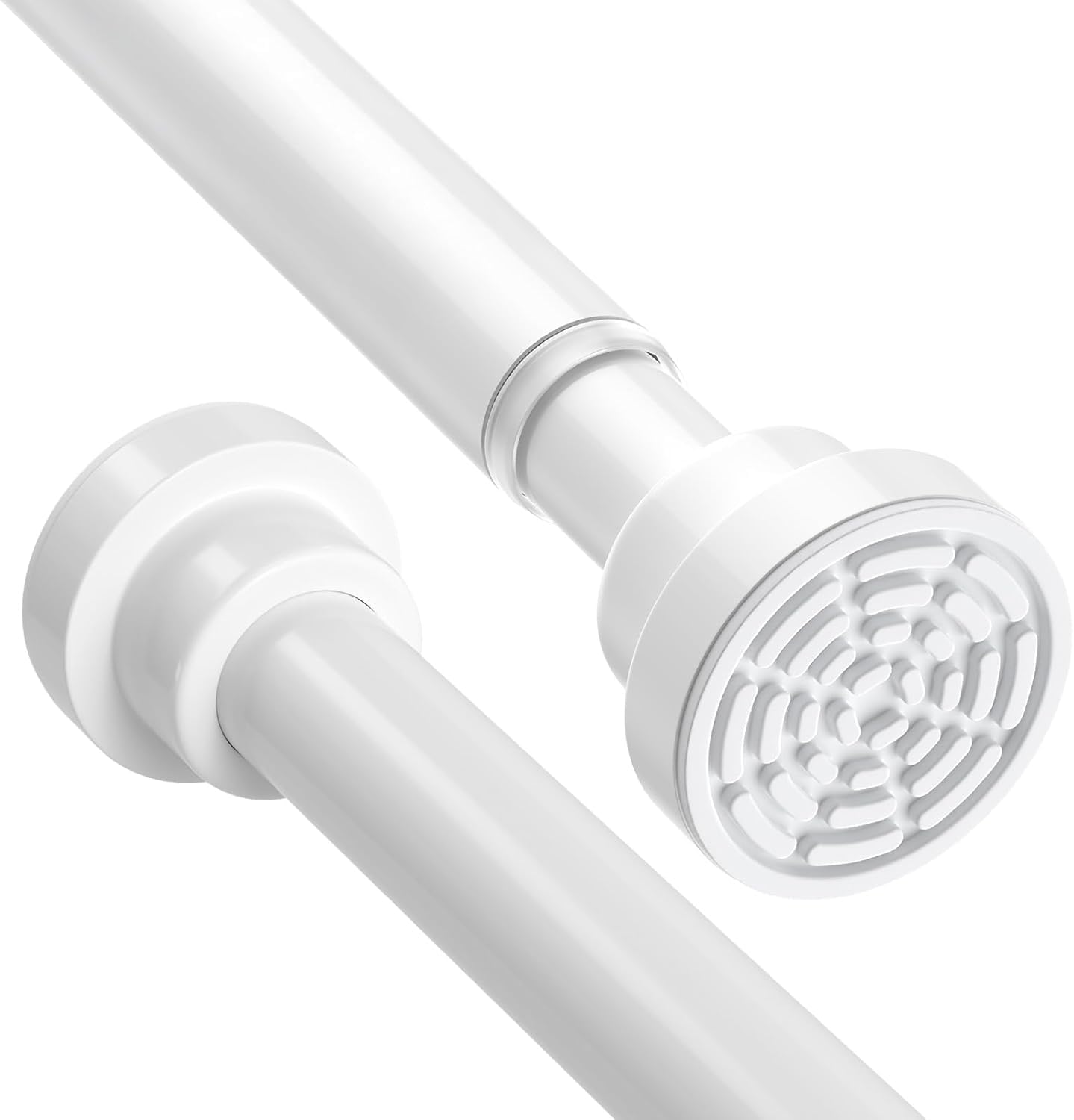 JIALTO Adjustable Bathroom Shower Curtain Rod 155 To 295 Cm Extendable Shower Tension Rod | Without Drill for Wall Anti-Skid Spring Pull Door | Telescopic Shower Curtain Stand (BLACK - 1 Pcs) — Amazon image 12