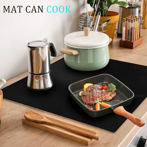 sotode 52x61cm Induktionskochfeld Schutzmatte Große Induction Cooker Silikonmatte Induktion Herdschutz Matte Induktion schutzmatte Wärmeisolierte Pad für Induktionsherd