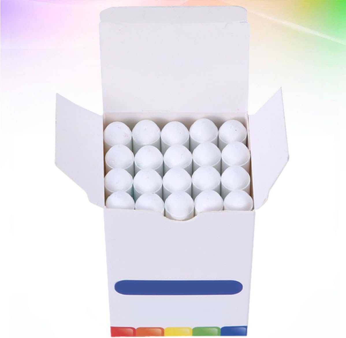COLLBATH 20 Pcs Water Soluble White Dustless Chalk for Painting Teaching