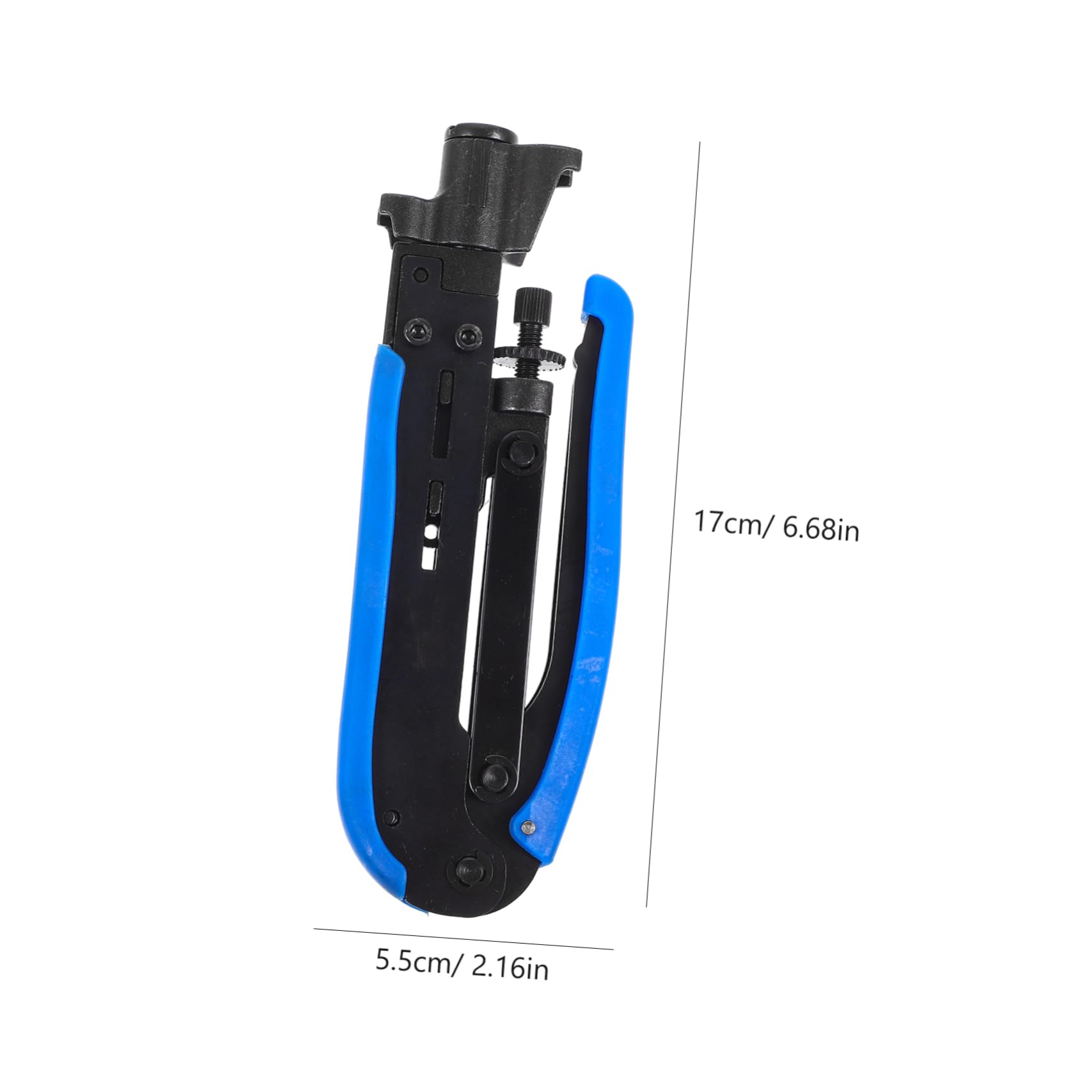 EXCEART Crimpatrice Professionale Per Connettori Strumento Di Compressione Coassiale Per Cavi Video Rete Utensile Robusto e Multifunzionale Per Crimpatura Facile e Affidabile