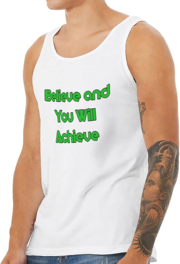 Believe and You Will Achieve Tank - Art Workout Tank - Bright Jersey Tank