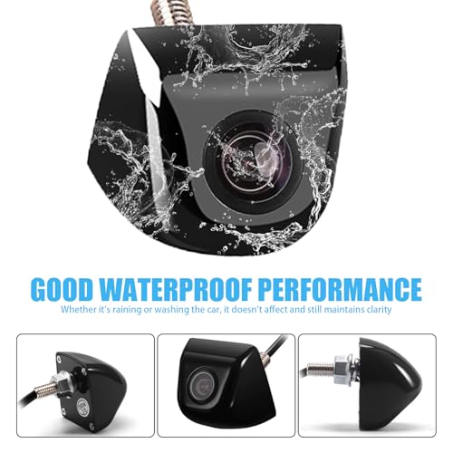 Image of Car Backup Camera, HD Night Vision Alloy Shell Waterproof Camera, 170 Degree Wide-Angle Rearview Camera, Universal for Cars Trucks (Black)