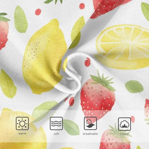 Wusikd Lemon Strawberry Girls' Underwear Cotton Watercolor Girls Briefs Soft Toddler Underwear 2T3