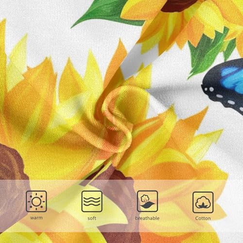 Cotton Toddler Girls Underwear Bright Sunflowers Blue Butterflies Panties Little Girl Stylish Kids Briefs Undies 2t3