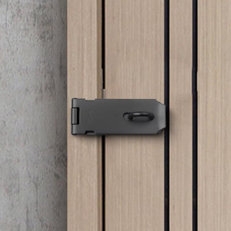 Image of SHINEOFI Stainless Steel Door Lock Buckle Heavy Duty Security Hasp Latch Anti-Theft Corrosion Resistant Gate Lock with Screws 3.14X1.53X0.78 Inch