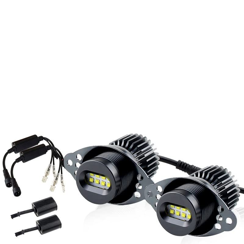 ETomey Angel Eyes 1 Ensemble 80W Ange Yeux marqueur Anneau Ampoule adapté à l'utilisation for BMW E90 E91 318i LCI 09-11 DRL sans Erreur Style de Voiture LED Angel Eyes
