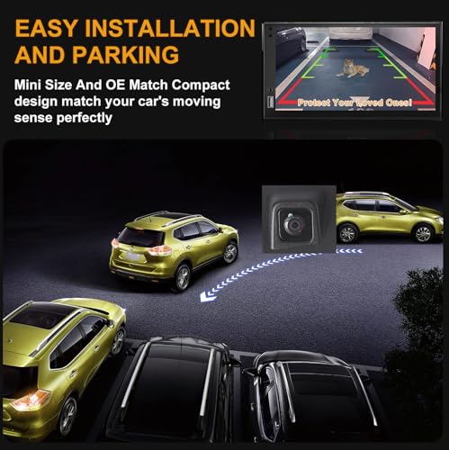 Image of Backup Camera Compatible with Chevy: Silverado 2007-2013,GMC Sierra 2007-2013 Replaces OE# 22755304 Plug and Play-Tailgate Handle Rear View Reverse Parking Assist Back Up