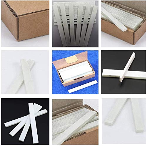 HOMEE Natural Flat White Soapstone Mineral Thin Bulk Marker for Welders Textile Marking Tools, 27 Refills 100x10x5mm for Each Perfect for Making Removable Markings on Steel Cast Iron Fabric - Thumbnail 4
