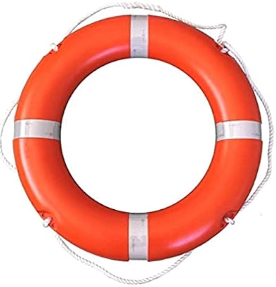 Lifebuoy Ring for Water Rescue, Life Saving Rope, Hard PU, Swimming Safety
