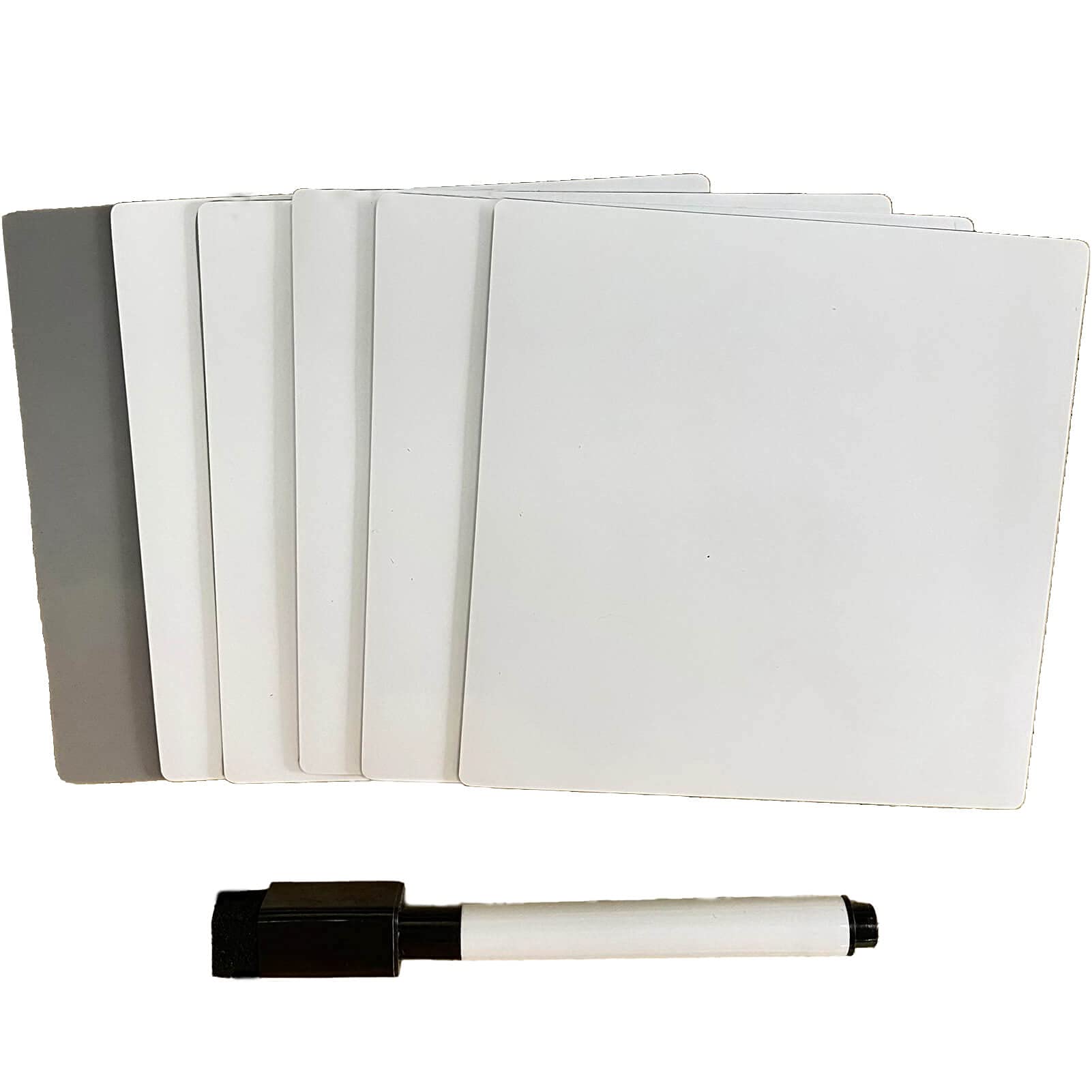 Dry Erase Sticky Notes Reusable - 4"×4"-6 Pack.White Sticky Notes Non-Magnetic Whiteboard Stickers for Wall，PC，Wood，Bricks
