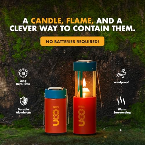 Image of UCO Original Candle Lantern with 1 Long-Burning Emergency Candle, Original Collapsible Candle Lantern for Camping & Emergency Preparedness