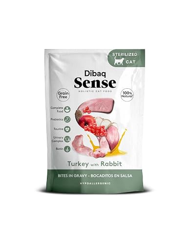DIBAQ Sense Cat Bites Grain Free, alimento Completo, bocaditos en Salsa para Gatitos