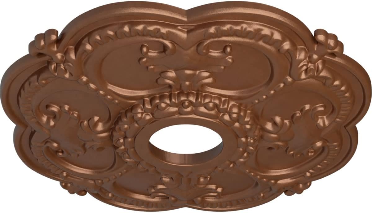 Ekena Millwork CM17ROPOSDecorative Ceiling Medallions Modeled After Original Historical Patterns & Designs, Polished Copper