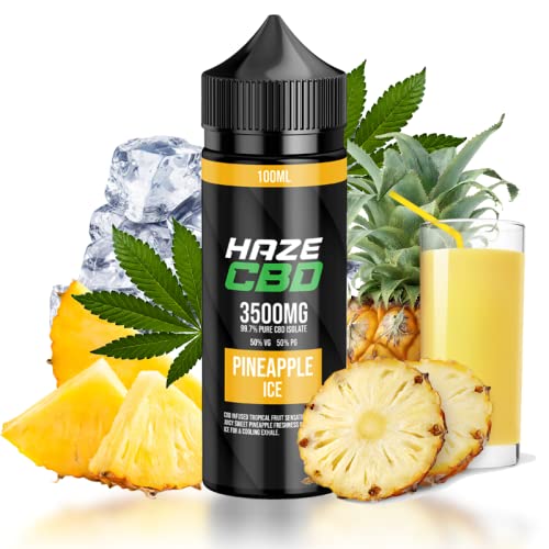 EUROVAPER ELIQUID DE VAPEO PARA CIGARRILLO ELECTRONICO - HAZE CBD - PINEAPPLE ICE - PIÑA EFECTO FRIO - SIN NICOTINA (100ML) Cover